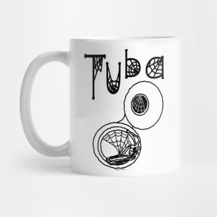 Tuba Halloween Cobwebs Mug